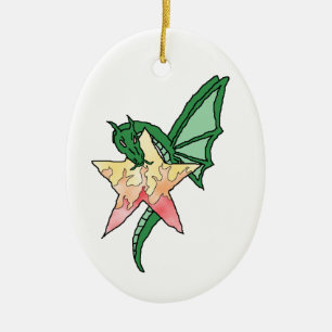 Fire Dragon Ceramic Ornament