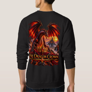 Fire Dragon Crown Fantasy Dragon Sweatshirt