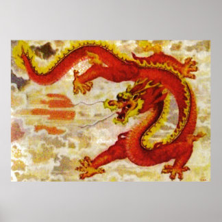 Fire Dragon Poster