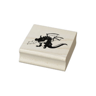 Fire Dragon Rubber Stamp