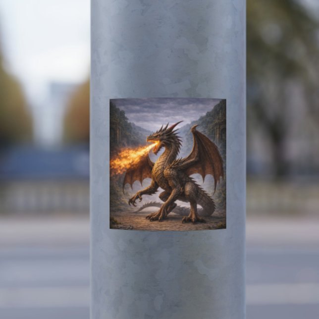 Fire Dragon Sticker – Fierce Mythical Dragon (Creator Uploaded)