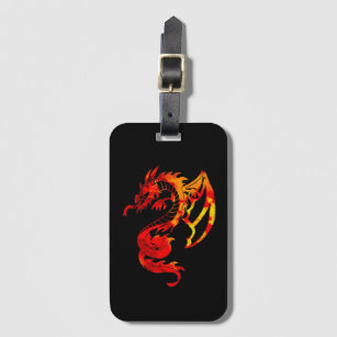 Fire Dragon Tattoo Luggage Tag