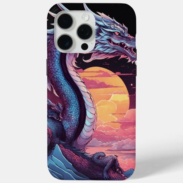 Fire Dragon under the Moon Moblie Back Case (Back)