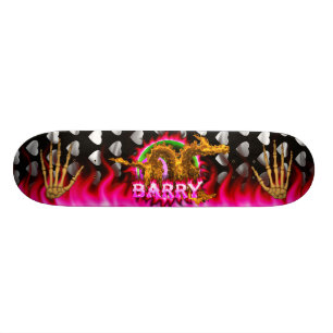 Fire dragon with your name in flames skateboard