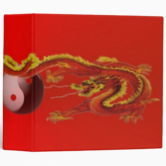 Fire Dragons with Yin-Yang Avery Binder (Front/Spine)