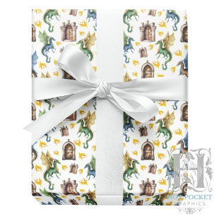 Fire Dragons Wrapping Paper