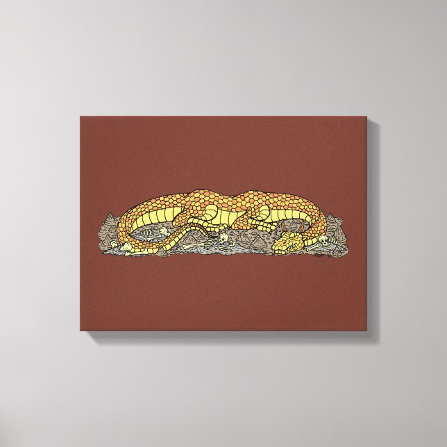 Fire Drake at Rest Canvas Print (Front)