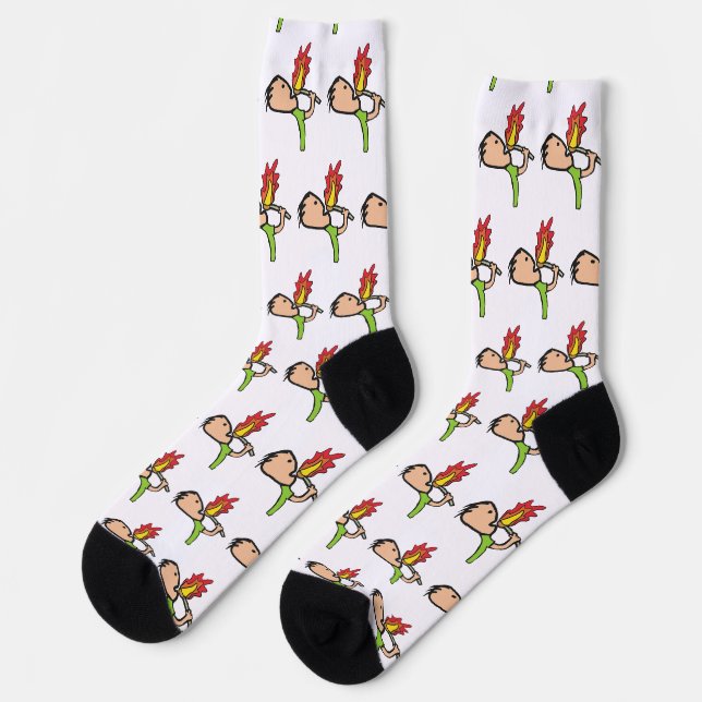 Fire Eating Socks (Left)