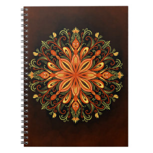 Fire Element Flame Mandala Notebook