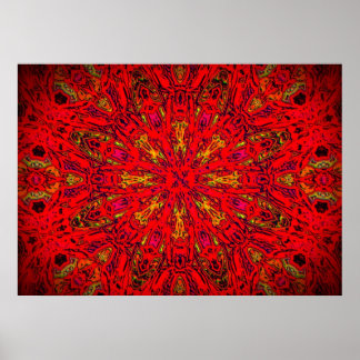 FIRE Element Kaleido Pattern poster