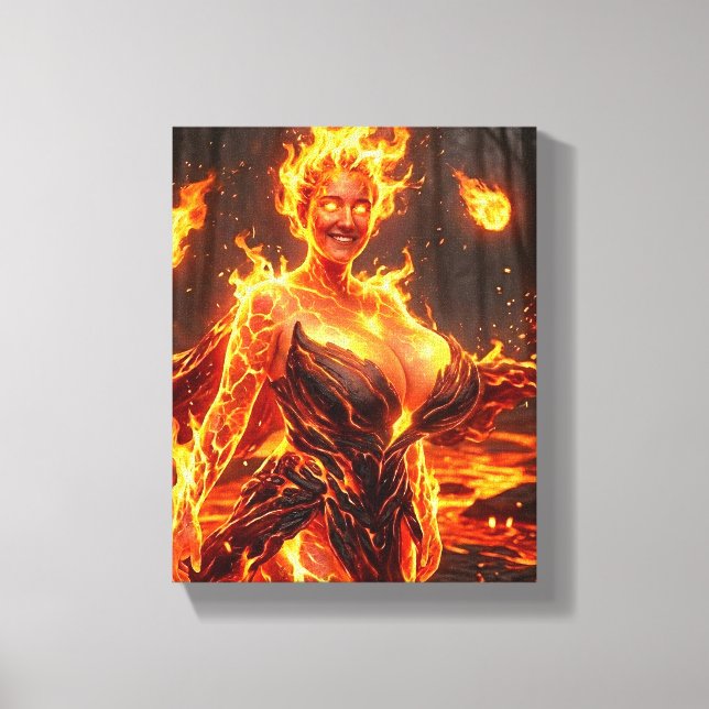 Fire Elemental Canvas Print (Front)