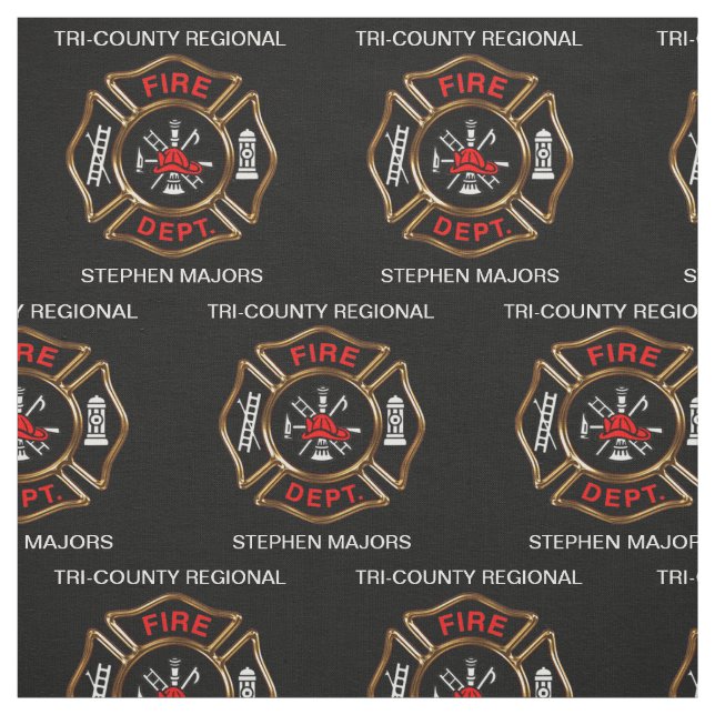 Fire Emblem Name and Fire Department Name Fabric (Swatch)