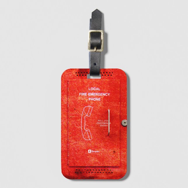 Fire emergency luggage tag (Front Vertical)