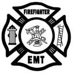 Fire EMT Photo Sculpture Ornament<br><div class="desc">Firefighter EMT gifts and apparel for firefighters features fire dept theme logo for firemen and female firefighters on t-shirts,  apparel,  gift mugs,  mousepads and firefighter ties for men.</div>