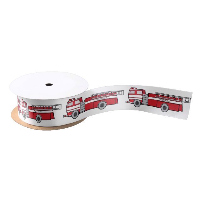 Fire Engine 1.5 Inches Satin Ribbon (Spool)
