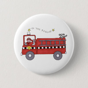 Fire Engine 2 Inch Round Button