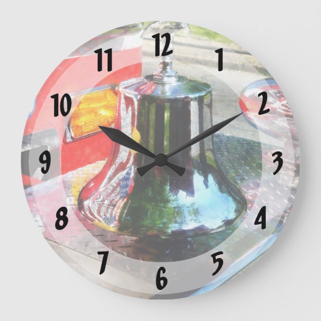 Fire Engine Bell Large Clock (Front)
