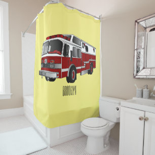 Fire engine cartoon illustration