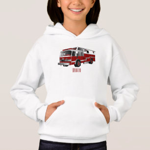 Fire engine cartoon illustration