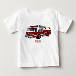 Fire engine cartoon illustration baby T-Shirt
