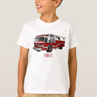 Fire engine cartoon illustration