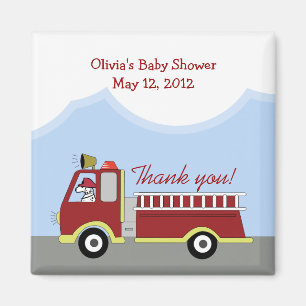 Fire Engine Fire Truck Customized Favour Magnet