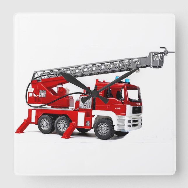 Fire Engine image for Square Wall Clock (Front)