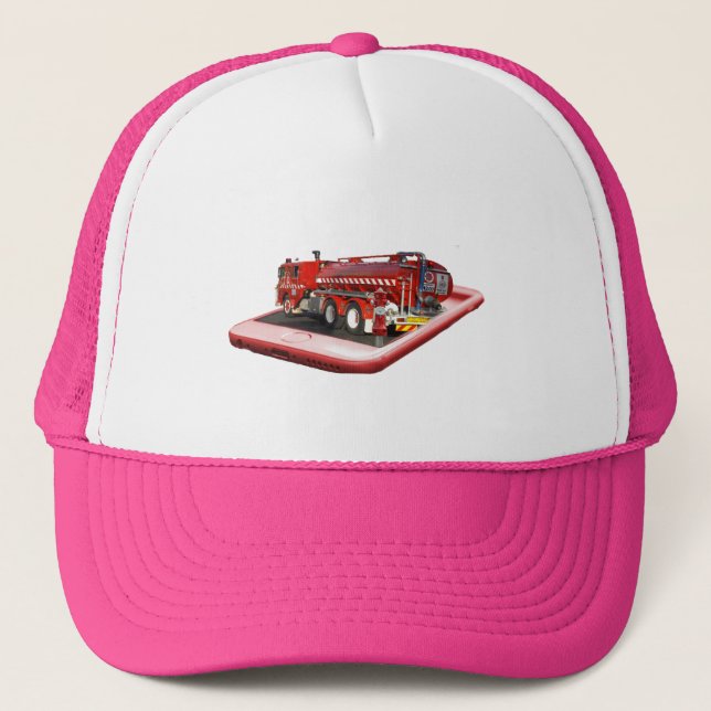 Fire Engine On Speed Dial, Trucker Hat (Front)