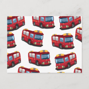 Fire Engine Postcard