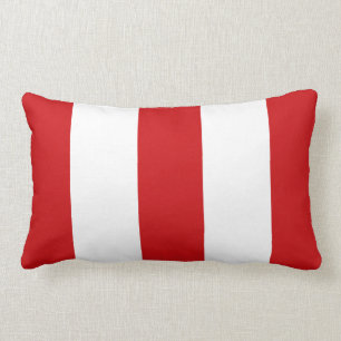 Fire Engine Red & White Stripe Pillow Baby Gift
