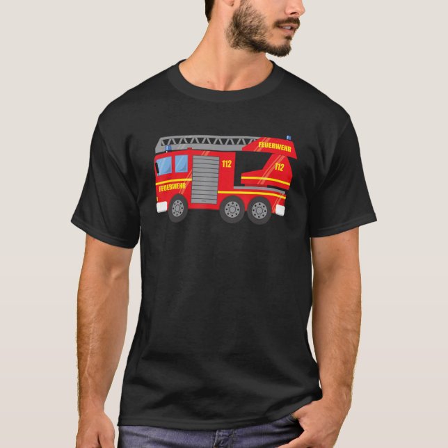 Fire engine rotary ladder of the volunteer fire br T-Shirt (Front)