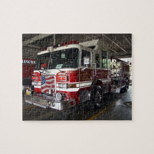 Fire Engine Truck Jigsaw Puzzle (Horizontal)