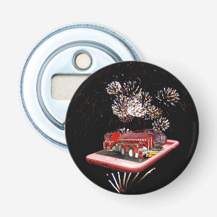 Fire Engine With Fire Works, Bottle Opener
