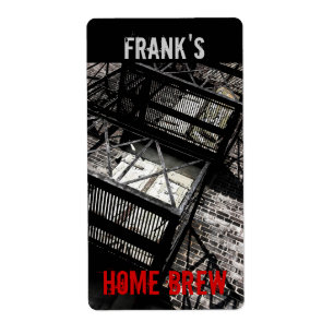 fire escape beer bottle label