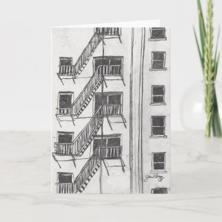 Fire Escape Holiday Card