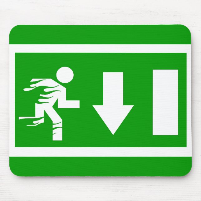 fire exit mouse pad (Front)