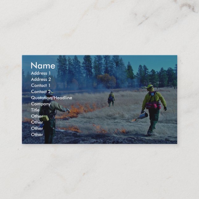 fire expertise business card (Front)