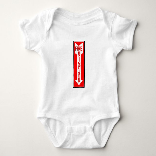 Fire Extinguisher Baby Bodysuit (Front)