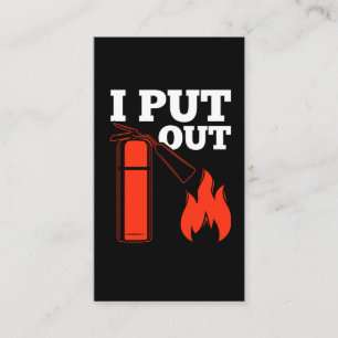 Fire extinguisher Fireman Funny Firefighter Quote Business Card