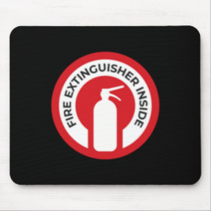 Fire Extinguisher Inside Sticker  Mouse Pad