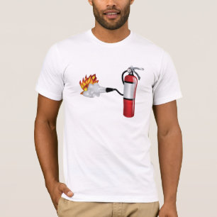 Fire Extinguisher Putting Out Fire Mens T-Shirt