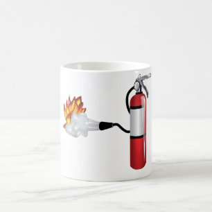 Fire Extinguisher Putting Out Fire Mug
