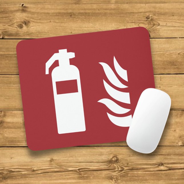 Fire Extinguisher Safety Sign Mouse Pad (Creator Uploaded)