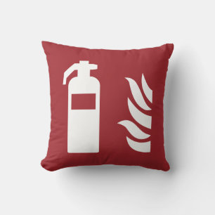 Fire Extinguisher Safety Sign Throw Pillow