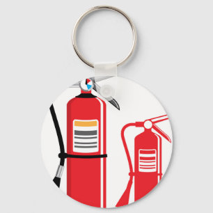 Fire extinguisher Vector Keychain