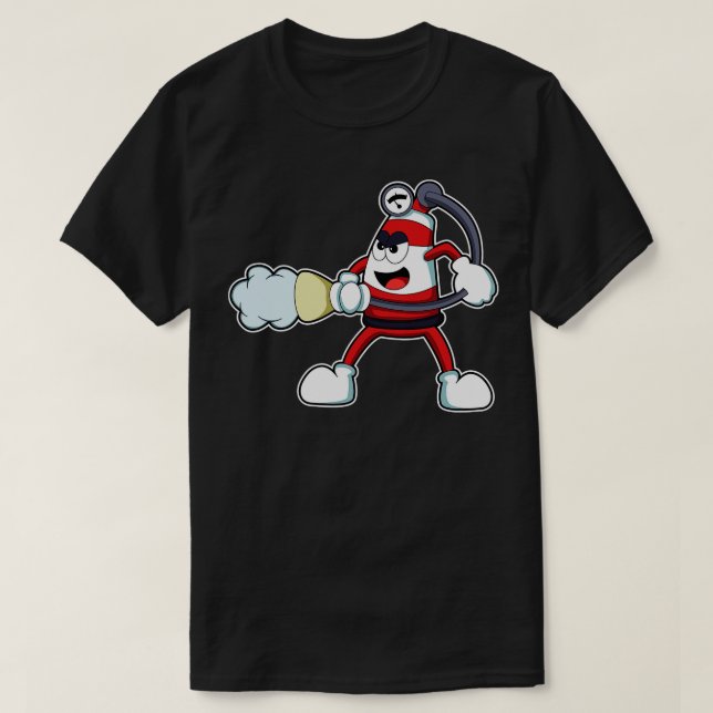 Fire extinguishers of Fire department T-Shirt (Design Front)