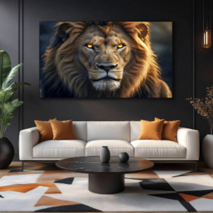 Fire Eyes of the Jungle King Canvas Print