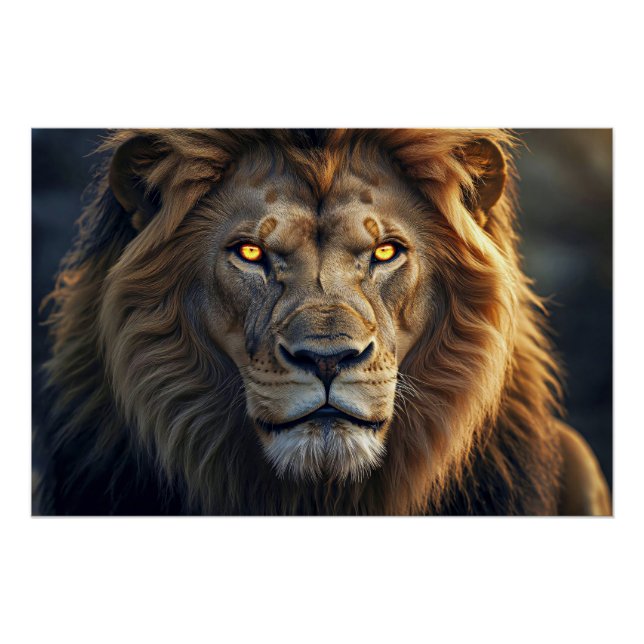 Fire Eyes of the Jungle King Poster (Front)