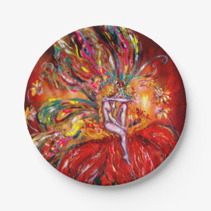 FIRE FAIRY IN RED PAPER PLATE