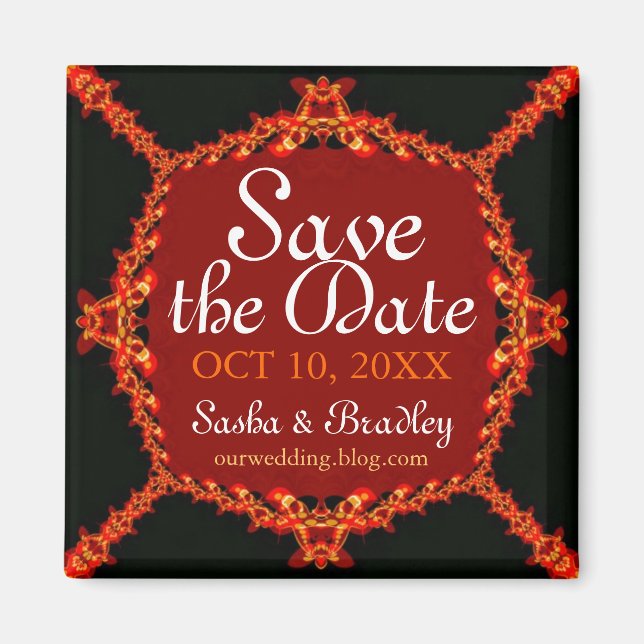 Fire Fairy Save the Date Magnet (Front)